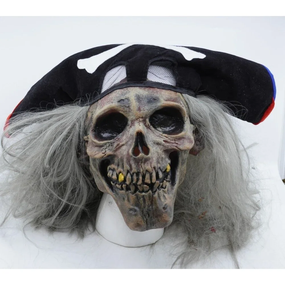 Vintage Halloween Hood Mask Mario Chiodo Studios 2006 Pirate Skeleton